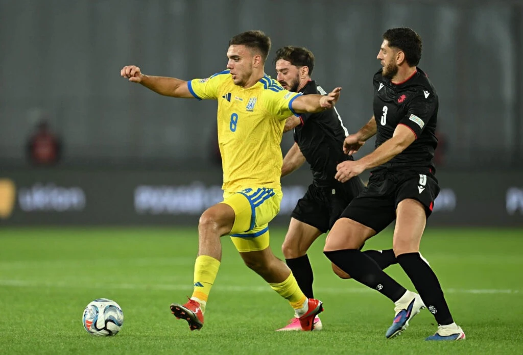 Матч Украина – Грузия. Фото: Sofascore